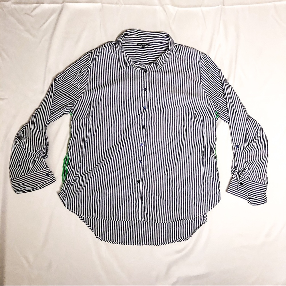 Button down striped shirt SIZE:L